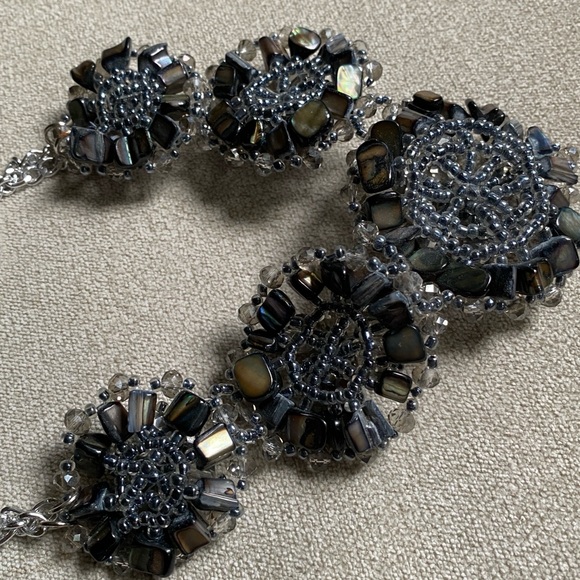 Czech Bead Statement Necklace choker - Picture 6 of 7